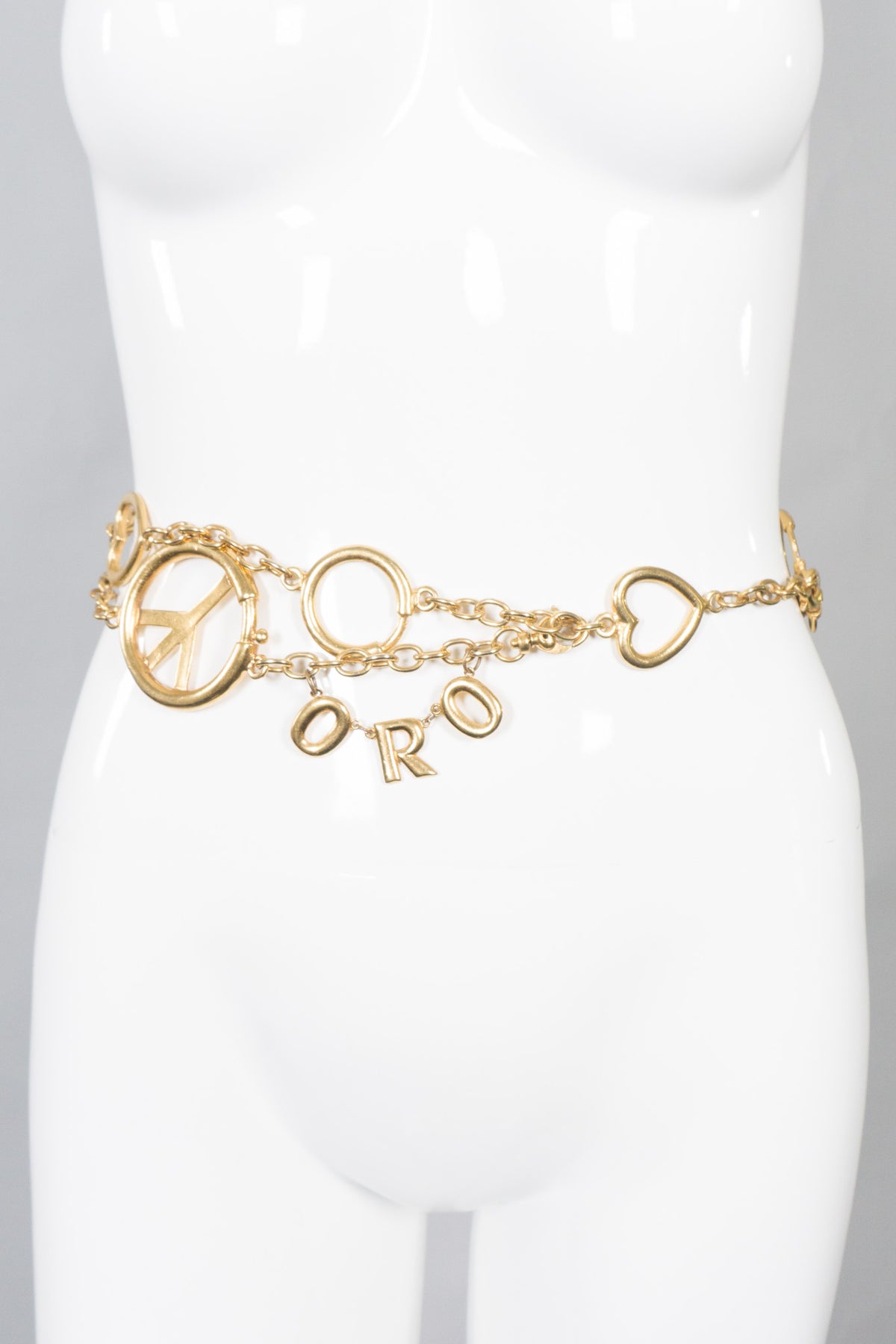 Moschino Peace Love Oro Belt Accessory Chain – Recess