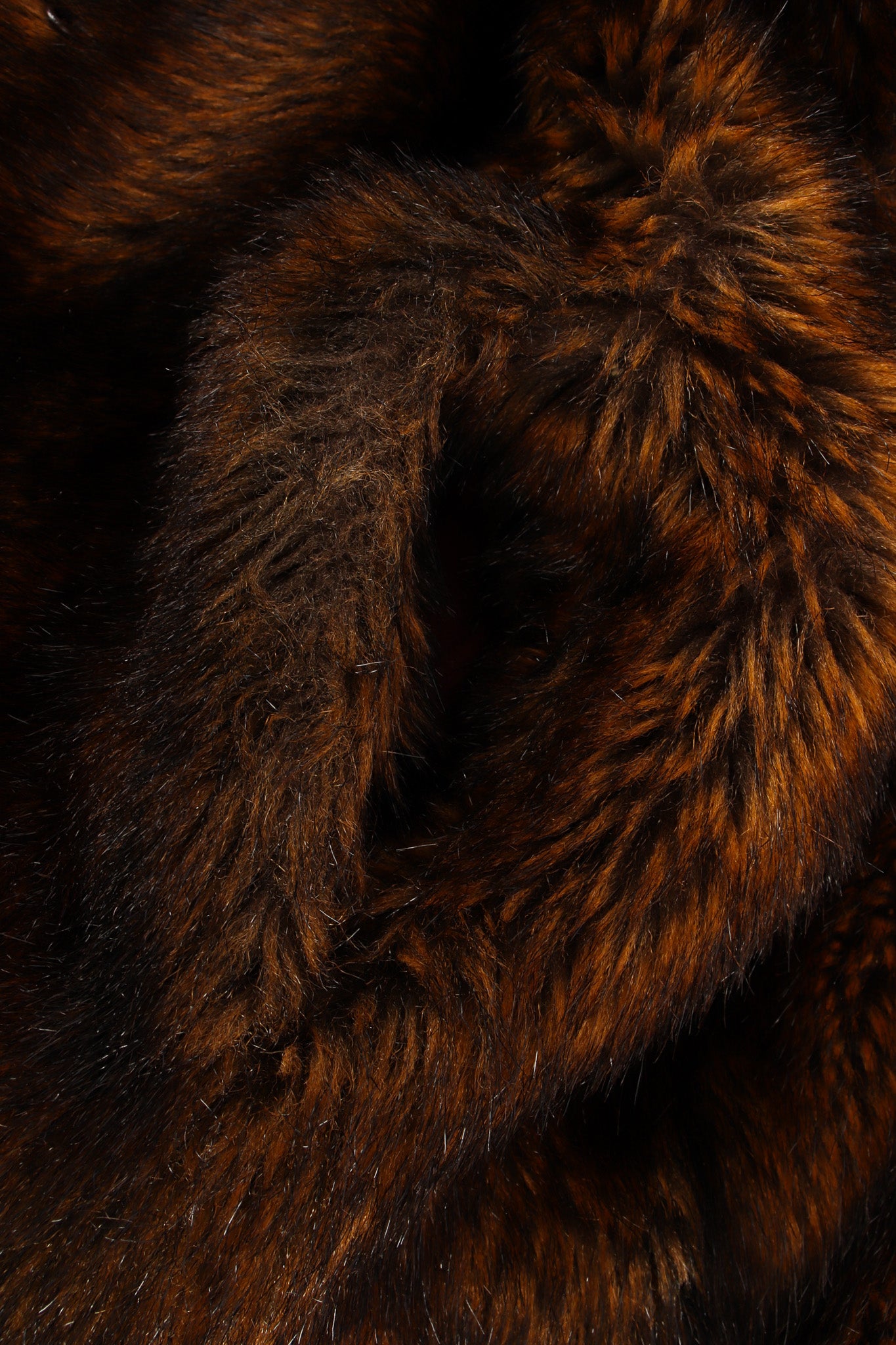 Vintage Moschino Fur For Fun Striped Faux Fur Coat fur close @ Recess LA