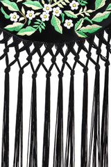 Recess Los Angeles Vintage Moschino Embroidered Satin Piano Shawl Frame Handbag