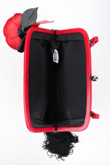 Recess Los Angeles Vintage Moschino Embroidered Satin Piano Shawl Frame Handbag