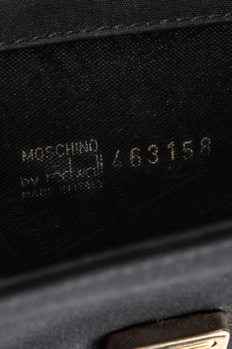 Recess Designer Consignment Vintage Moschino Mini Nylon Crossbody 90s Saddle Satchel Bag Los Angeles Resale