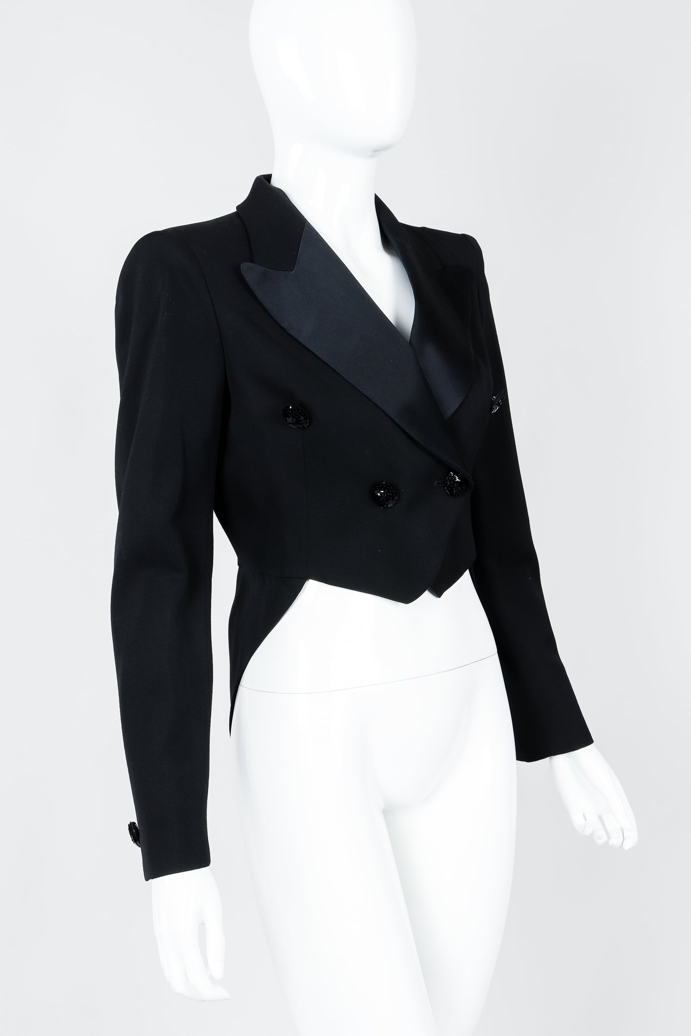 Vintage Moschino Cropped Tailcoat on Mannequin cropped, at Recess Los Angeles