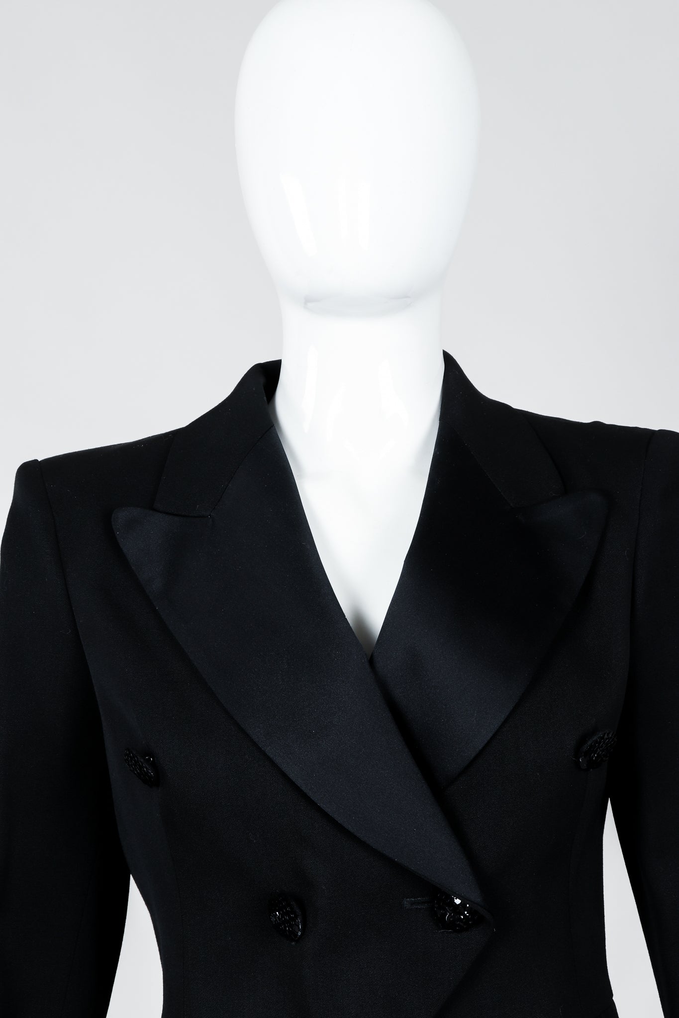 Vintage Moschino Cropped Tailcoat on Mannequin neckline, at Recess Los Angeles