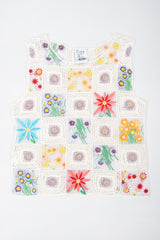Recess Los Angeles Vintage Moschino Cheap And Chic Sheer Floral Embroidered Crochet Top