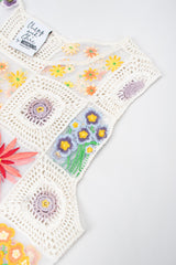Recess Los Angeles Vintage Moschino Cheap And Chic Sheer Floral Embroidered Crochet Top