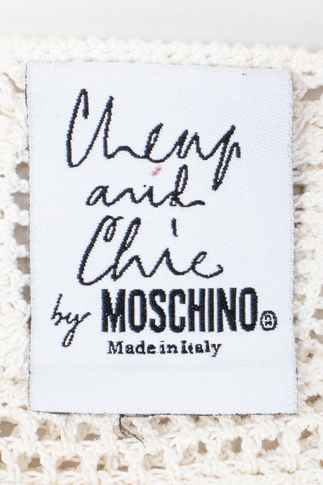 Recess Los Angeles Vintage Moschino Cheap And Chic Sheer Floral Embroidered Crochet Top