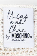 Recess Los Angeles Vintage Moschino Cheap And Chic Sheer Floral Embroidered Crochet Top