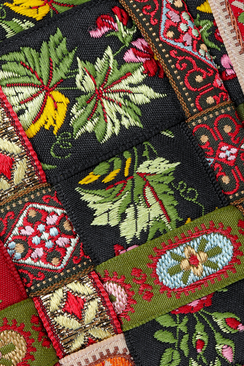 Recess Vintage Moschino Festive Ornament Woven Ribbon Jacket Fabric Detail