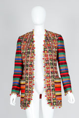 Recess Vintage Moschino Festive Ornament Woven Ribbon Jacket on Mannequin, front