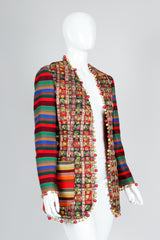 Recess Vintage Moschino Festive Ornament Woven Ribbon Jacket on Mannequin, angled