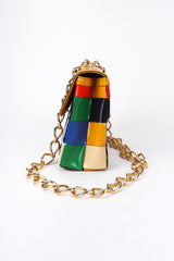 Recess Los Angeles Vintage Moschino Woven Rainbow Leather Crossbody Bag