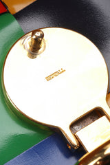 Recess Los Angeles Vintage Moschino Woven Rainbow Leather Crossbody Bag