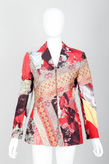 Vintage Moschino Tapestry Collage India Jacket on Mannequin front at Recess Los Angeles