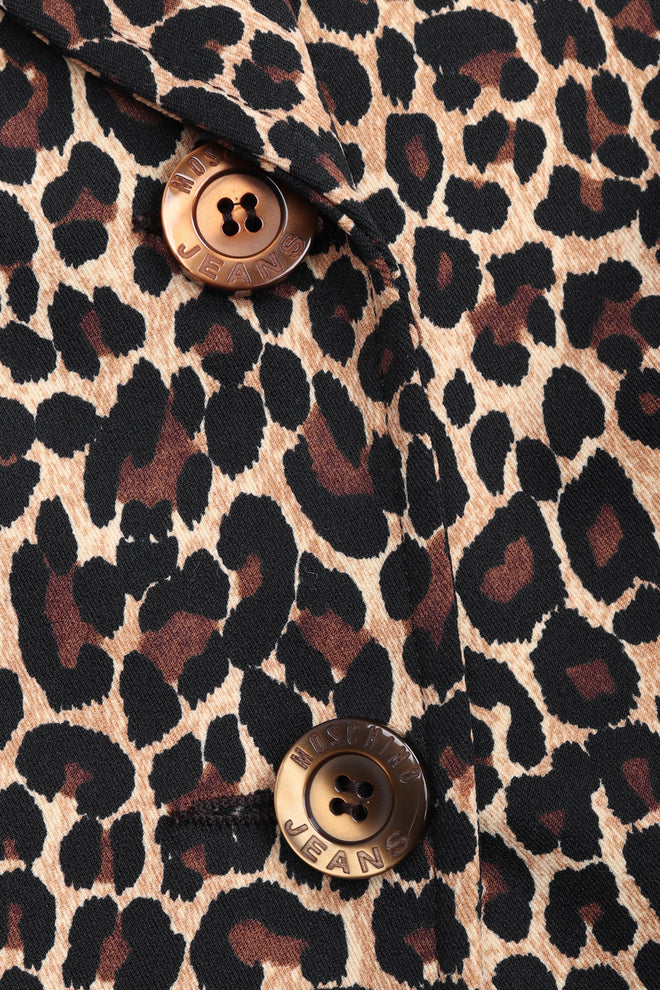 Recess Los Angeles Vintage Moschino Cheetah Print Stretch Suit Blazer Pant Set