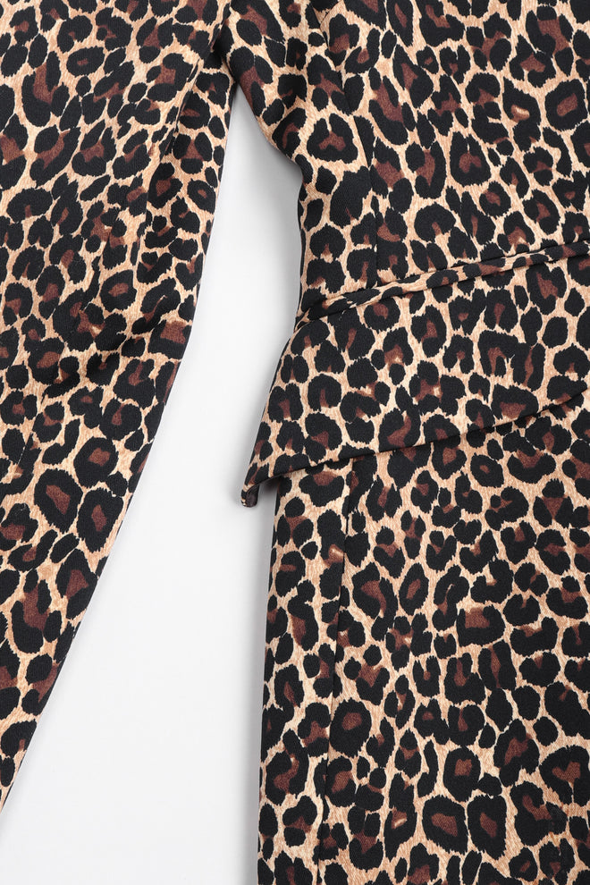 Recess Los Angeles Vintage Moschino Cheetah Print Stretch Suit Blazer Pant Set