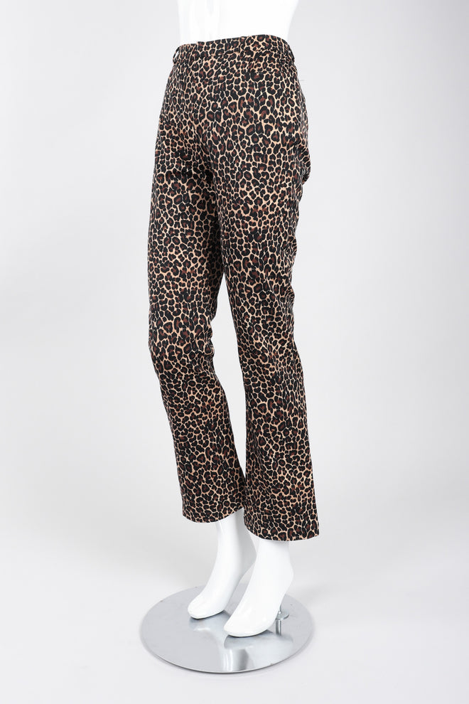 Recess Los Angeles Vintage Moschino Cheetah Print Stretch Suit Blazer Pant Set