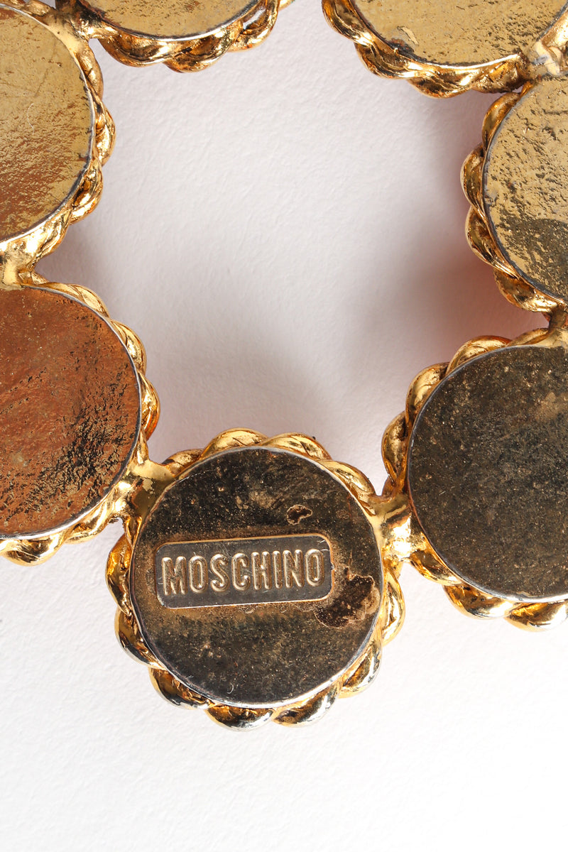 Vintage Moschino Rope Amber Bead Drop Earrings signed @ Recess LA