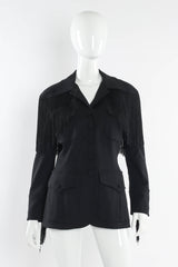 Vintage Moschino Cheap & Chic Wool Fringe Jacket mannequin front @ Recess LA