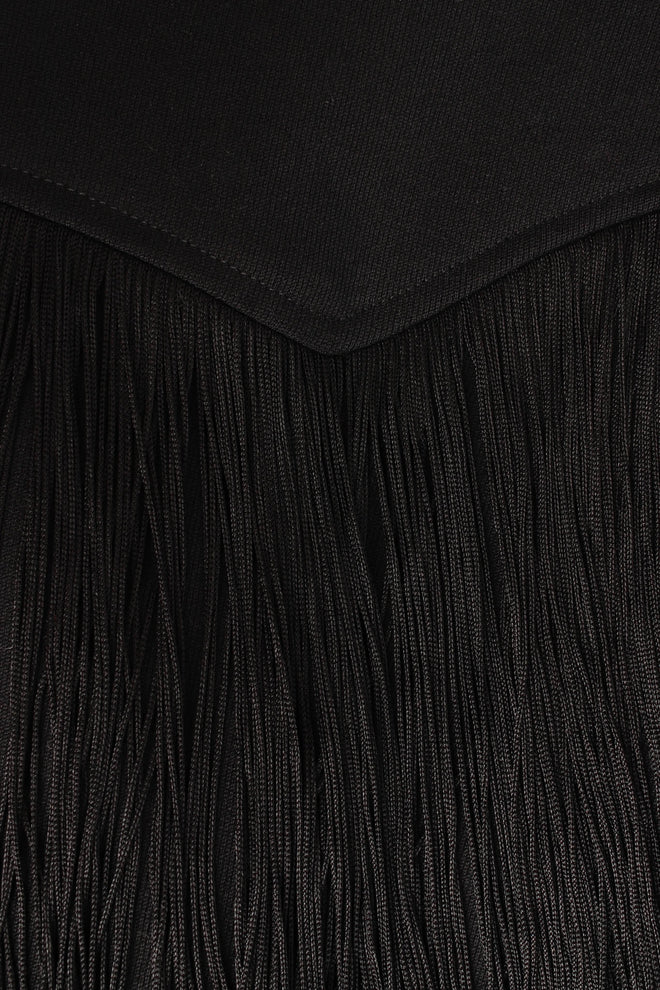 Vintage Moschino Cheap & Chic Wool Fringe Jacket back fringe @ Recess LA