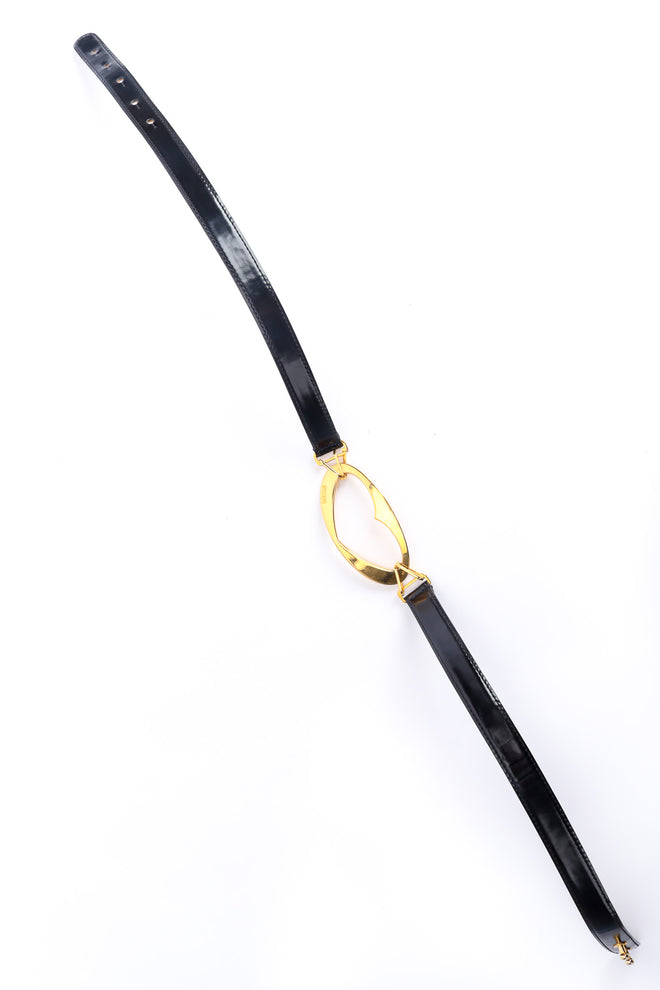 Vintage Moschino Love Buckle Leather Belt overall length @ Recess LA