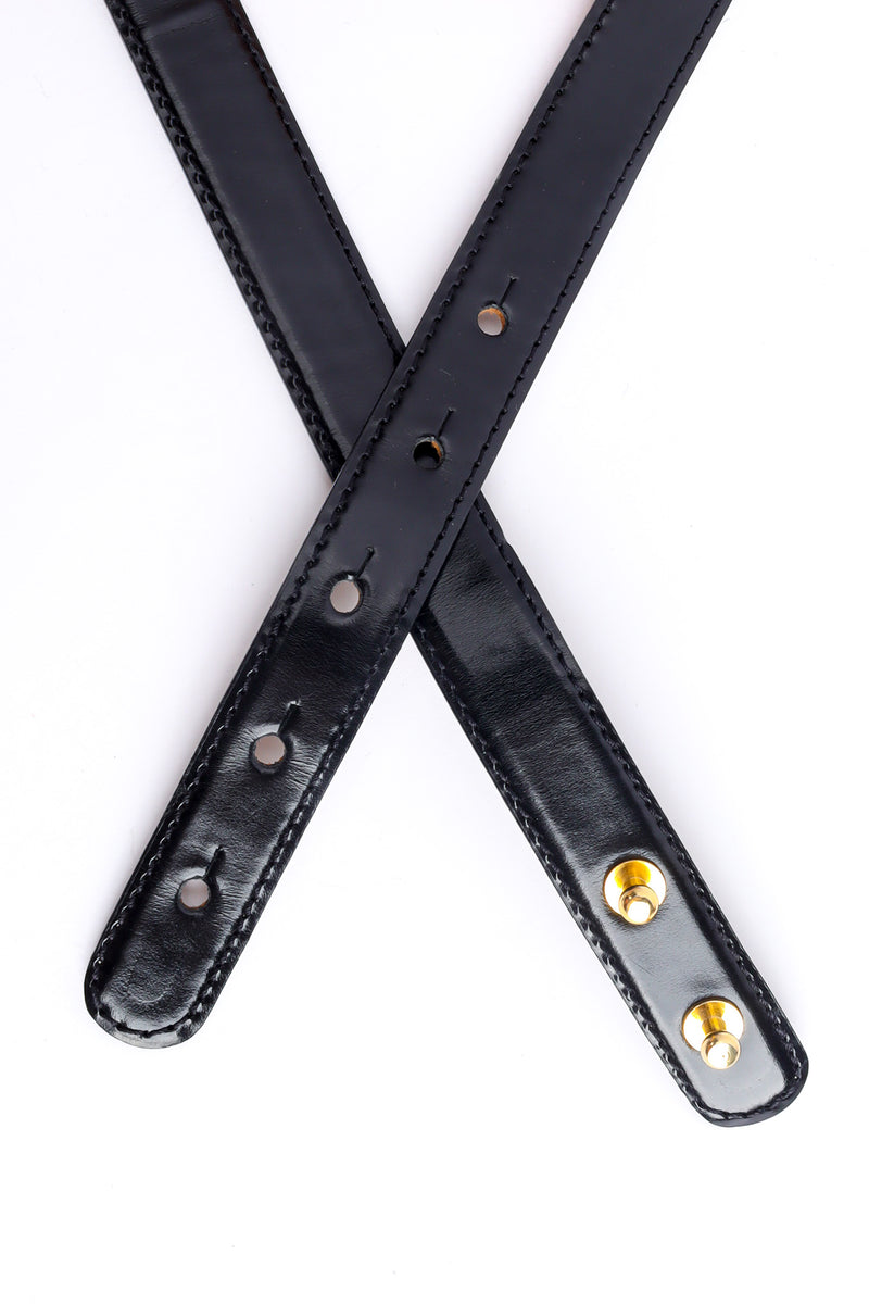 Vintage Moschino Love Buckle Leather Belt tail/push pin @ Recess LA