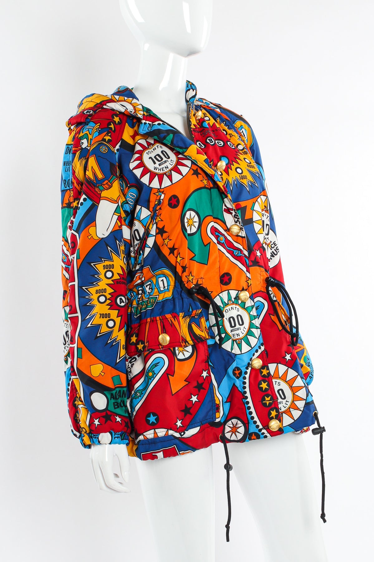 Vintage Moschino Jeans Casino Gambler Print Padded Jacket – Recess