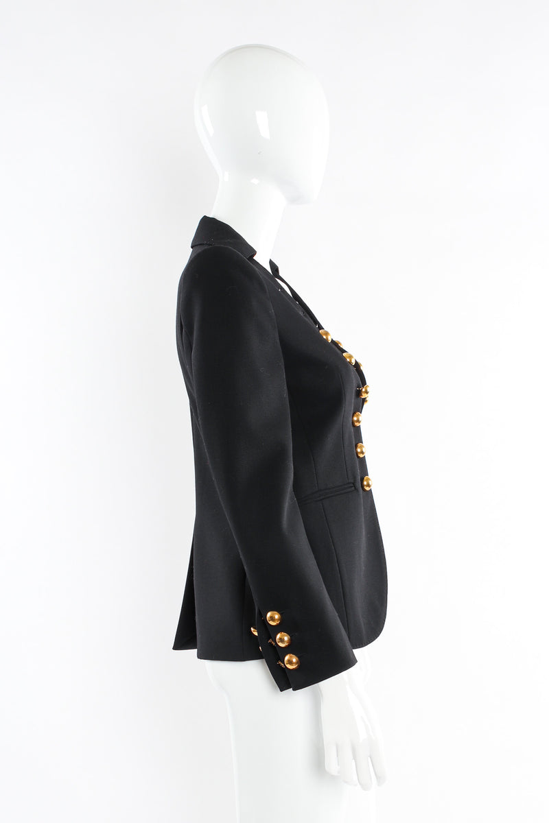 Moschino Double Breasted Chain Button Jacket mannequin side @ Recess LA