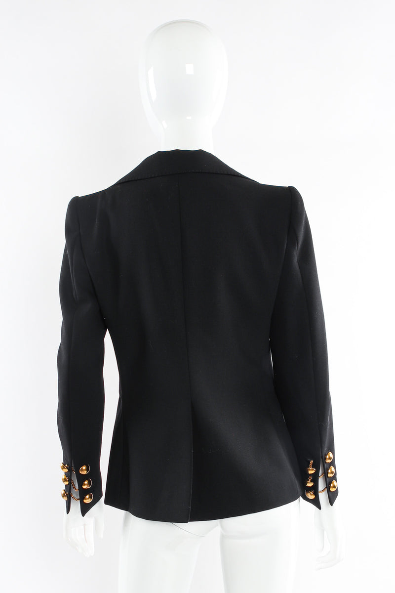 Moschino Double Breasted Chain Button Jacket mannequin back @ Recess LA