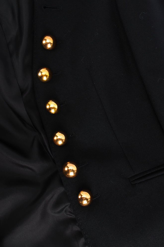 Moschino Double Breasted Chain Button Jacket unbuttoned @ Recess LA