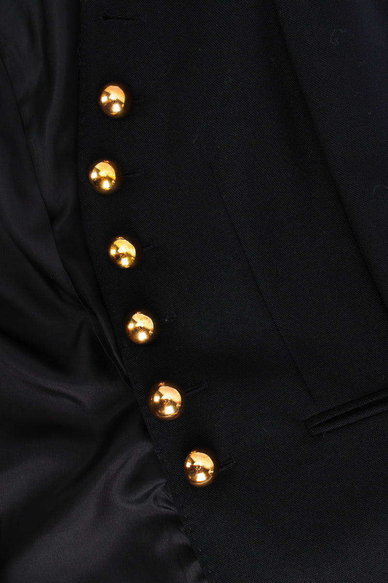 Moschino Double Breasted Chain Button Jacket unbuttoned @ Recess LA
