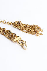 Vintage Moschino Gold Tassel Chain Belt Necklace Closure at Recess Los Angeles