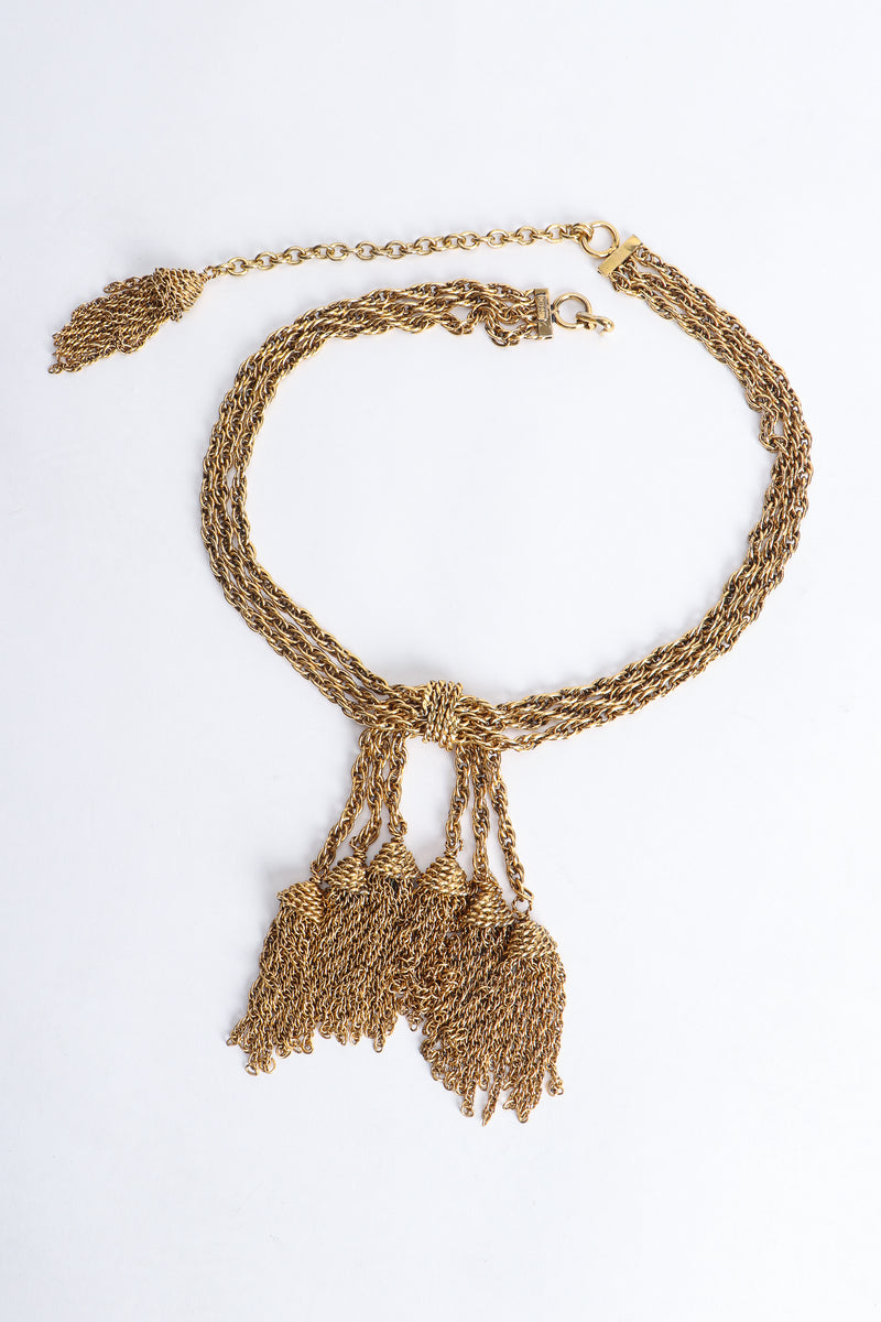 Vintage Moschino Gold Tassel Chain Belt Necklace at Recess Los Angeles