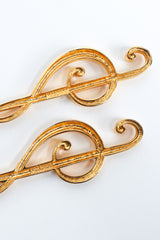 Vintage Moschino Treble Clef Music Note Earrings signed @ Recess LA