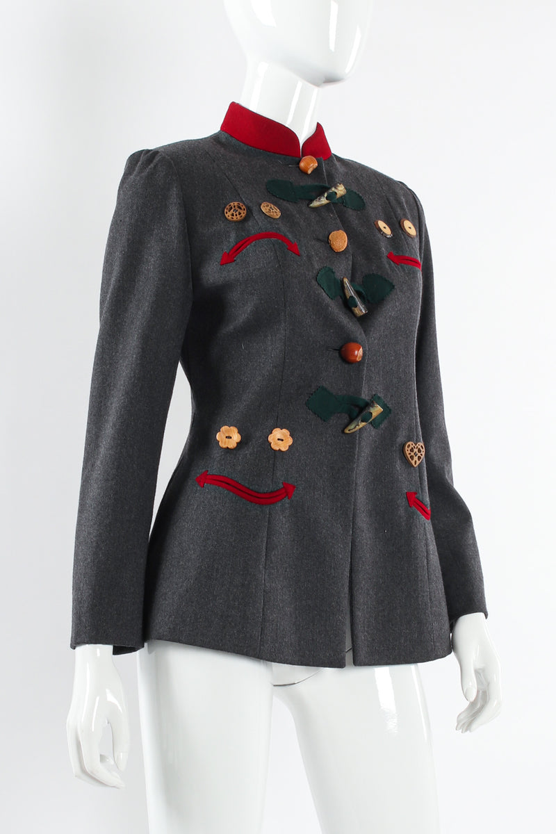 Vintage Moschino Face Expressions Acorn Wool Jacket – Recess