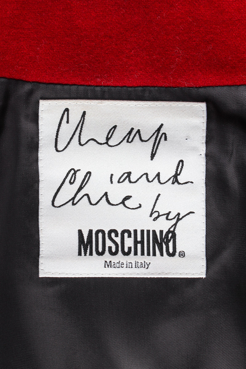 Vintage Moschino Face Expressions Acorn Wool Jacket tag @ Recess LA