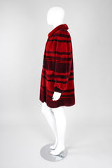 Recess Los Angeles Vintage Mouratidis Bayou Nutria Striped Fur Coat