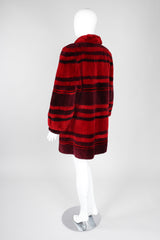 Recess Los Angeles Vintage Mouratidis Bayou Nutria Striped Fur Coat