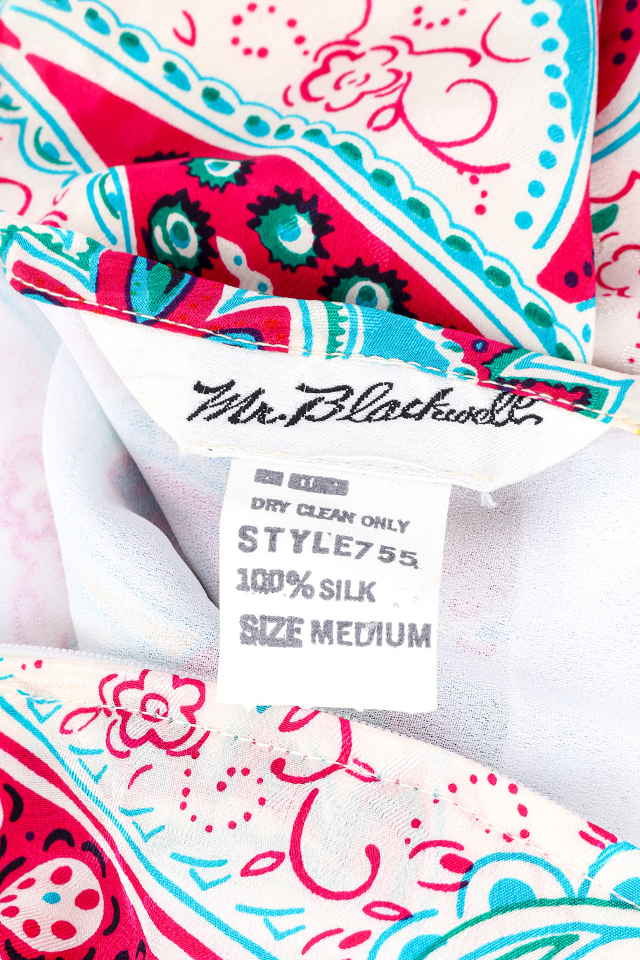Silk blouson dress by Mr. Blackwell label @recessla