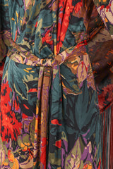 Recess Los Angeles Vintage Mr. Blackwell Floral Fringe Dress Piano Shawl & Scarf 3-pc Set Missoni