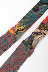 Recess Los Angeles Vintage Mr. Blackwell Floral Fringe Dress Piano Shawl & Scarf 3-pc Set Missoni