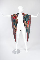 Recess Los Angeles Vintage Mr. Blackwell Floral Fringe Dress Piano Shawl & Scarf 3-pc Set Missoni