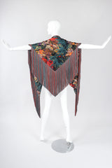 Recess Los Angeles Vintage Mr. Blackwell Floral Fringe Dress Piano Shawl & Scarf 3-pc Set Missoni