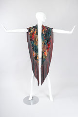 Recess Los Angeles Vintage Mr. Blackwell Floral Fringe Dress Piano Shawl & Scarf 3-pc Set Missoni