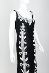 Vintage Mr. Blackwell Rhinestone & Bead Evening Gown Angle at Recess LA