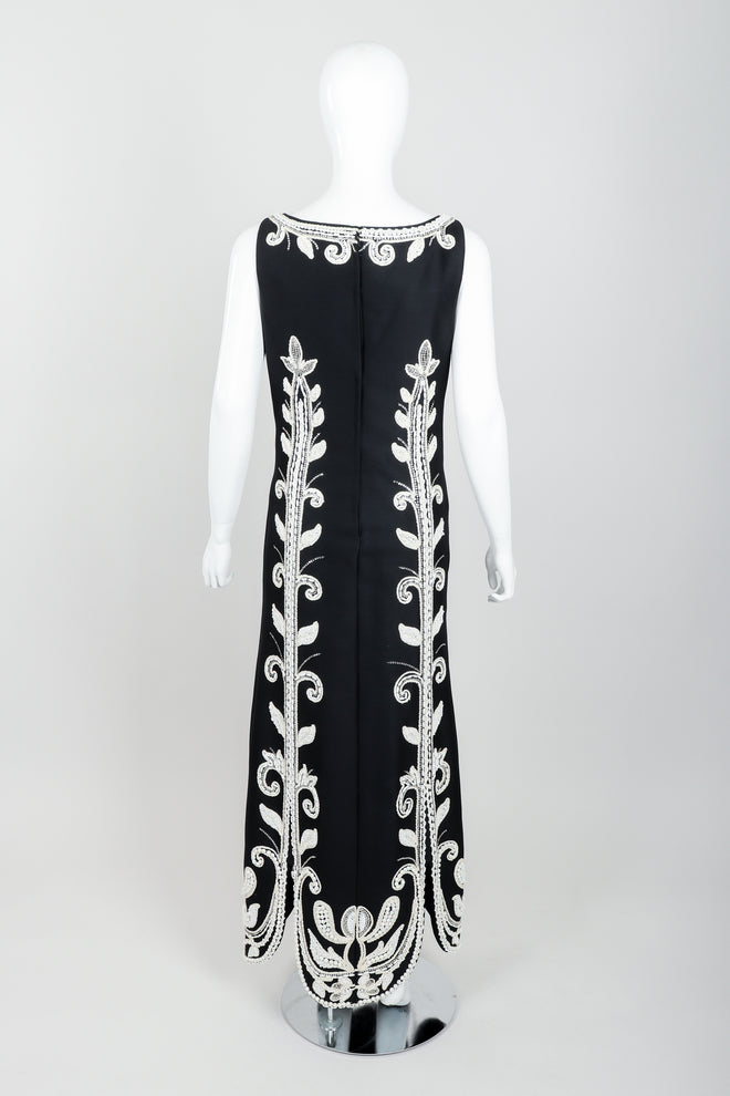 Vintage Mr. Blackwell Rhinestone & Bead Evening Gown Back at Recess LA