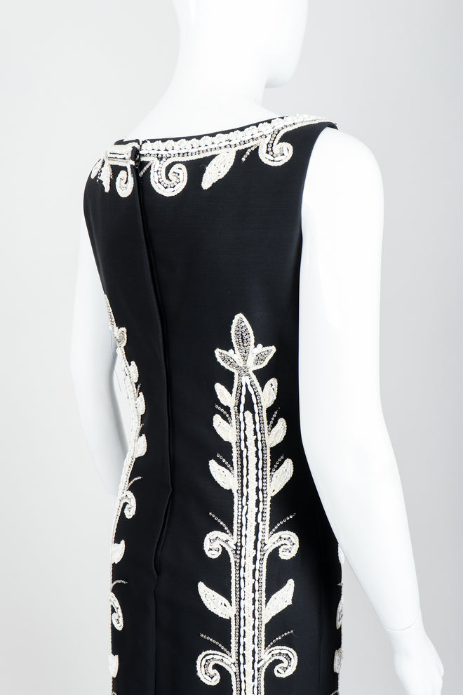 Vintage Mr. Blackwell Rhinestone & Bead Evening Gown Back at Recess LA