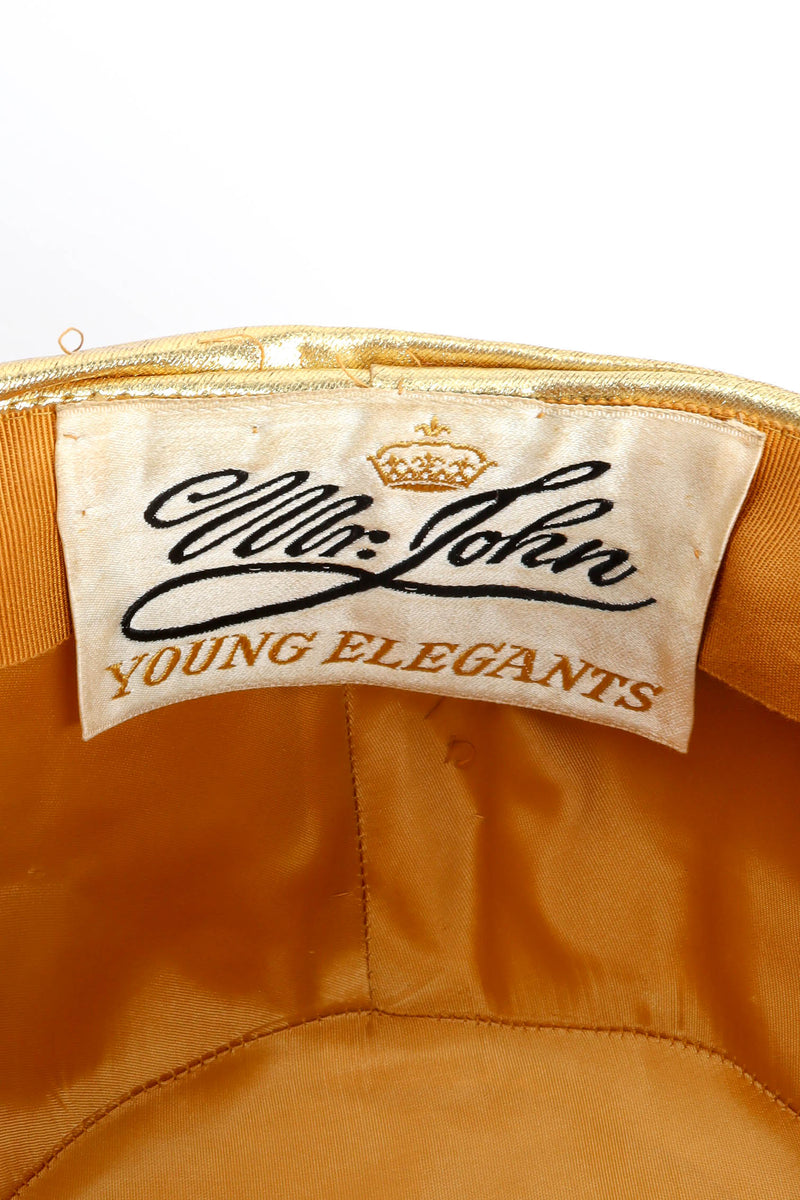 Vintage Lamé Turban Hat label tag @ Recess LA