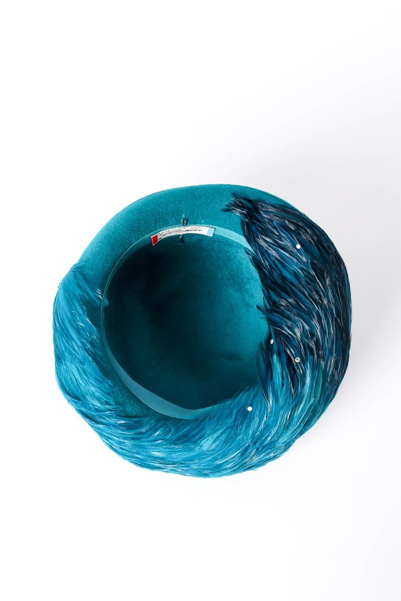 Vintage Mr. John Ombre Feather Bumper Hat bottom at Recess Los Angeles