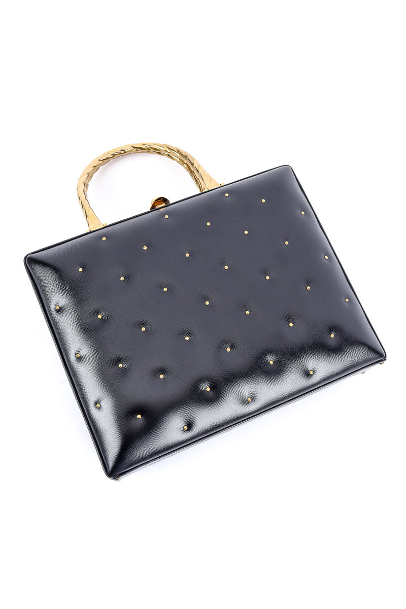 Studded Leather Box Bag Silver Stud Bag Gold Stud Box 
