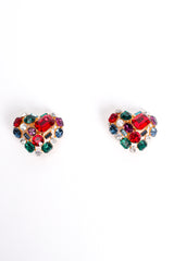 Vintage Les Bernard Vc Rainbow Crystal Heart Earrings at Recess Los Angeles